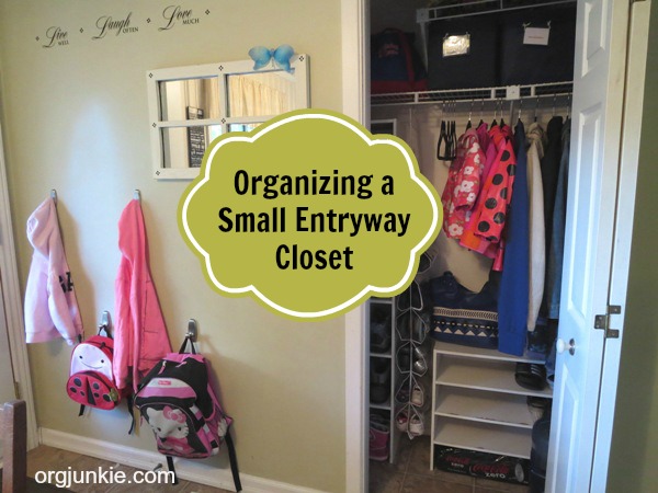 Organizing a Small Entryway Closet ~ Day #