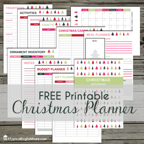 Christmas Planner Free Printables Round Up