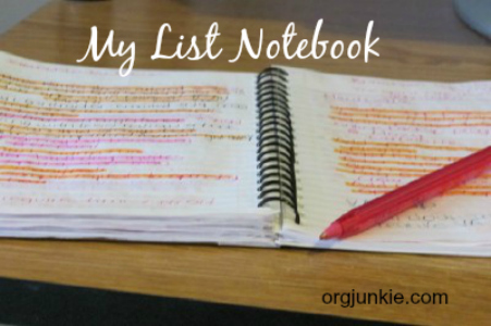 My List Notebook and batching tasks