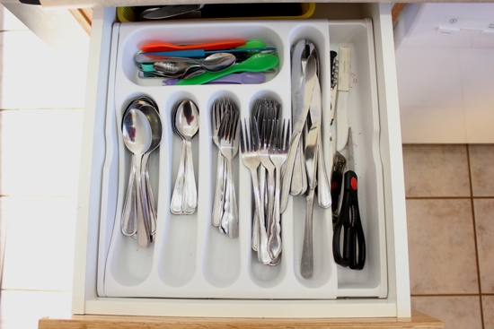 cutlery drawer before