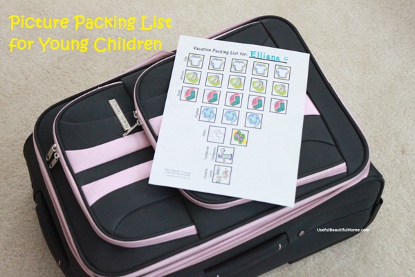 Picture Packing List for Children