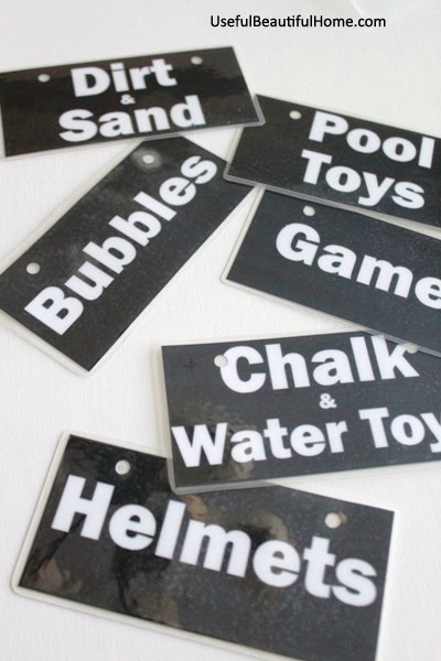 Free Garage Toy Printable Labels