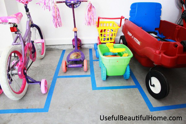 Great ideas in this post for organizing kid's toys in the garage