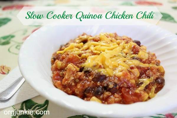 Slow Cooker Quinoa Chicken Chili