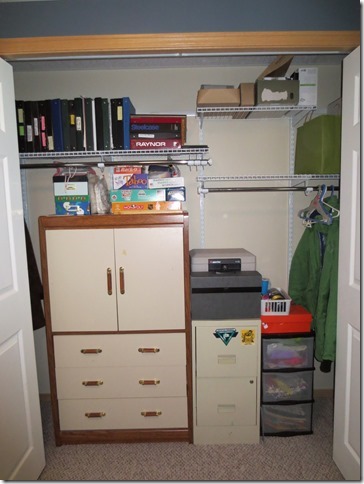 closet organizing after