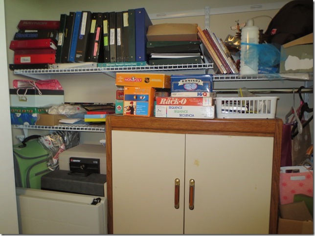 closet organizing before