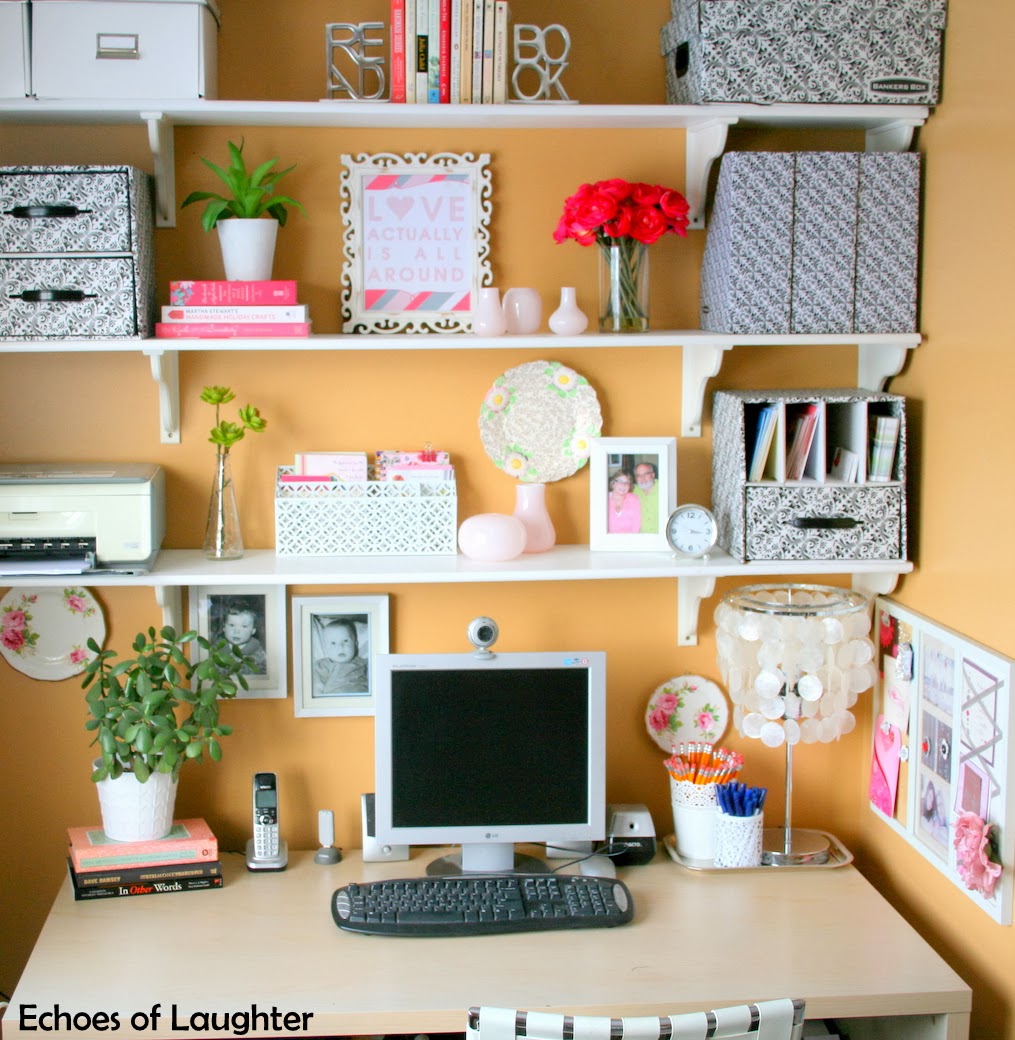 3 Tips for creating a cute cozy office nook at I'm an Organizing Junkie blog