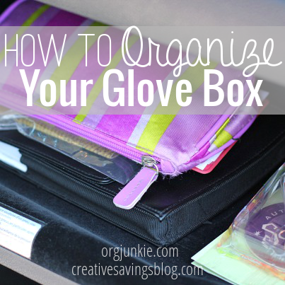 how to organize a glove box