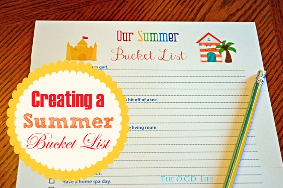 Creating a Summer Bucket List
