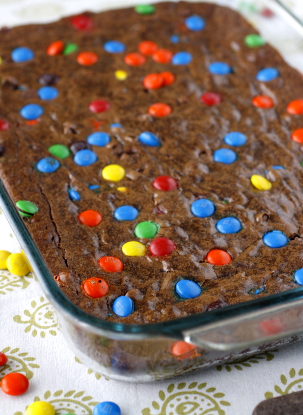 Double Chocolate M&M Brownies