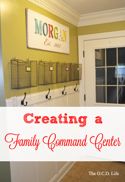 Creating a Family Command Center at orgjunkie.com
