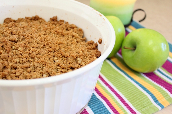 Gluten Free Apple Crisp right out of oven
