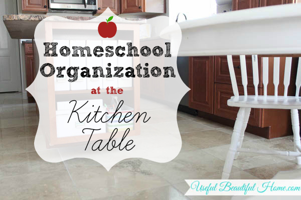 Homeschool Organization at the Kitchen Table