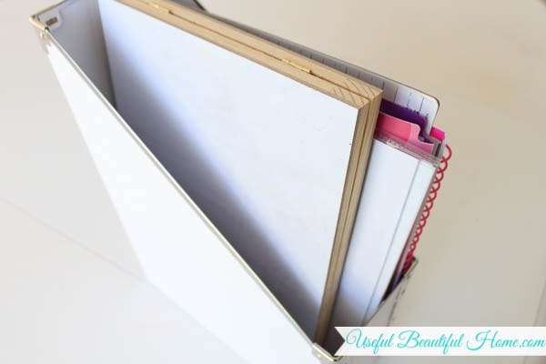 Teacher Supplies for homeschool store easily in a magazine holder from Ikea