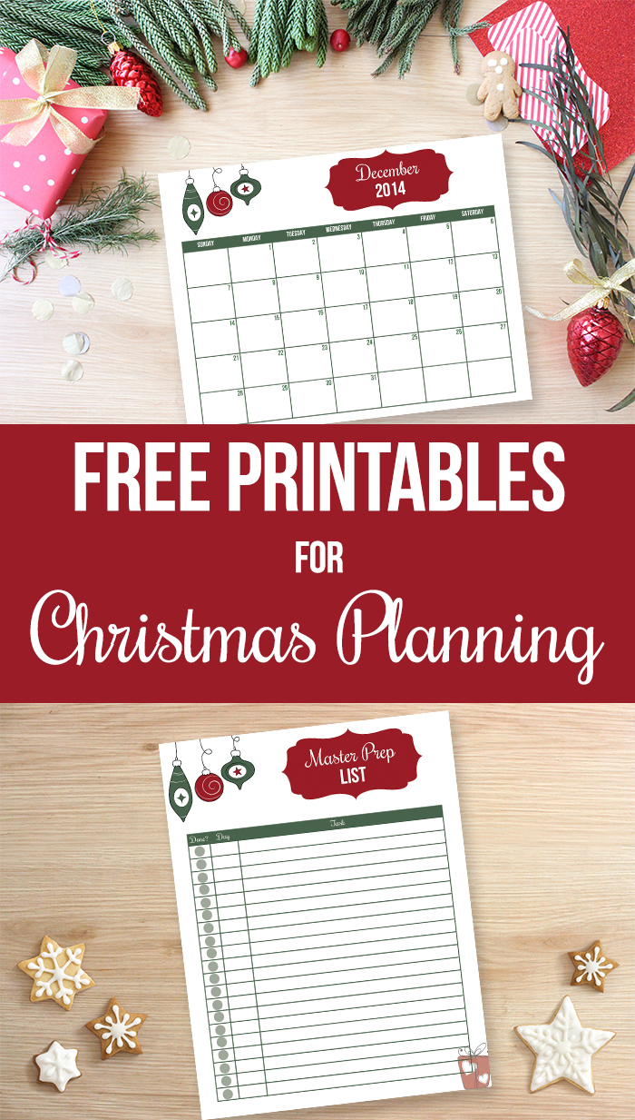 Free Printables for Christmas Planning