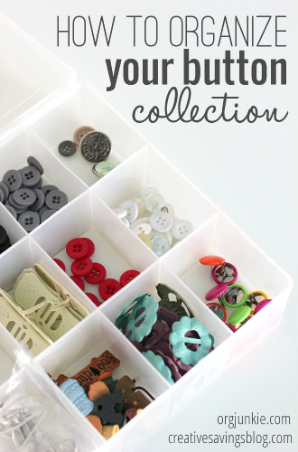 How to Organize Your Button Collection at I'm an Organizing Junkie blog