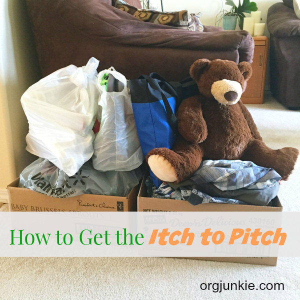 How to Get the Itch to Pitch at I'm an Organizing Junkie blog