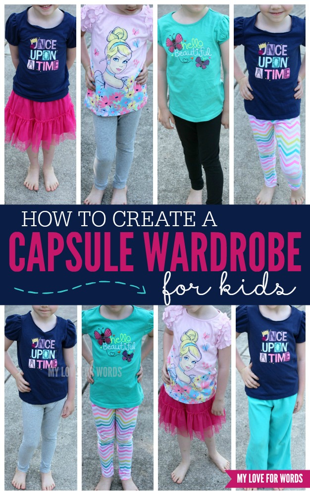 Having trouble keeping your kids' clothes organized?  Find out how to Create a Capsule Wardrobe for Kids at I'm an Organizing Junkie