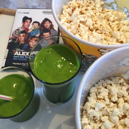 smoothies and popcorn