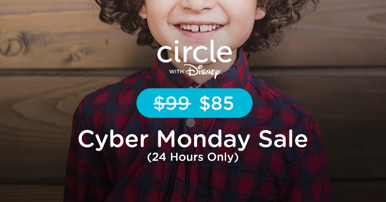 Cyber Monday Sale Circle with Disney