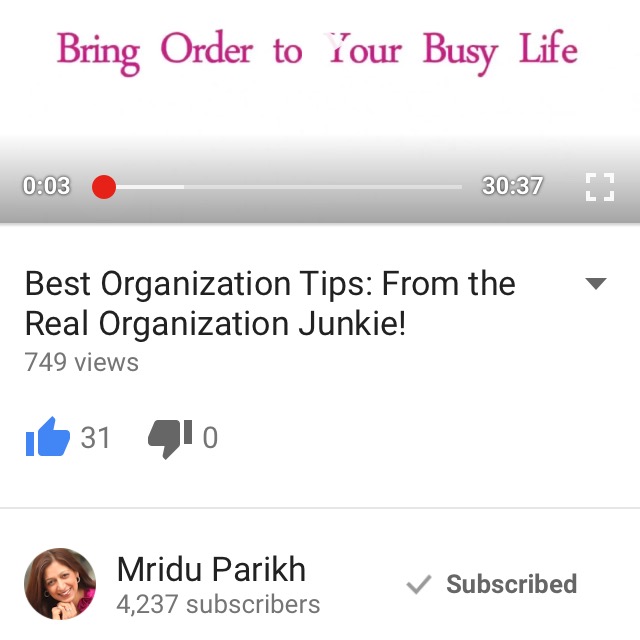 Organization tips from the Organizing Junkie
