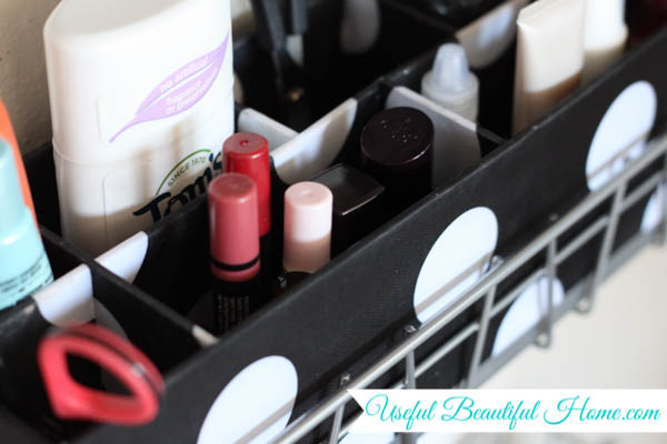 storing small tubes of makeup products