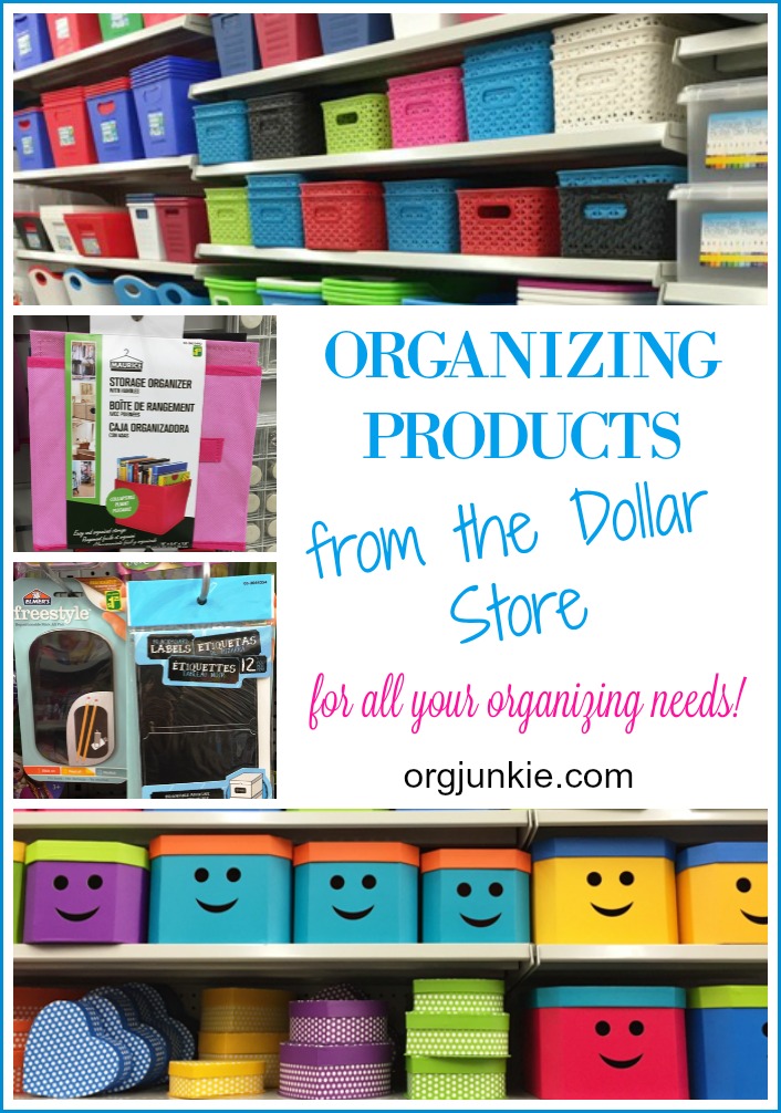 Organizing Products from the Dollar Store for all your organizing needs!