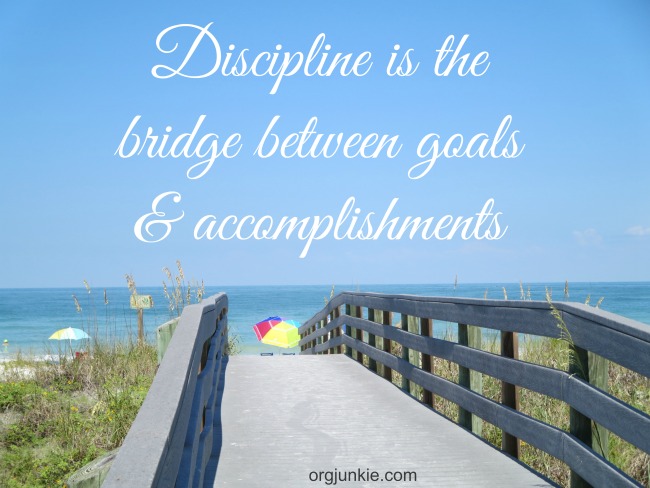 Discipline is the bridge between goals and accomplishments