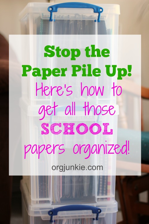 Get Those School Papers Organized the Easy Way at I'm an Organizing Junkie blog