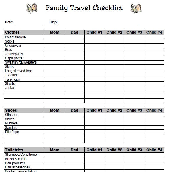 Family Travel Checklist jpeg