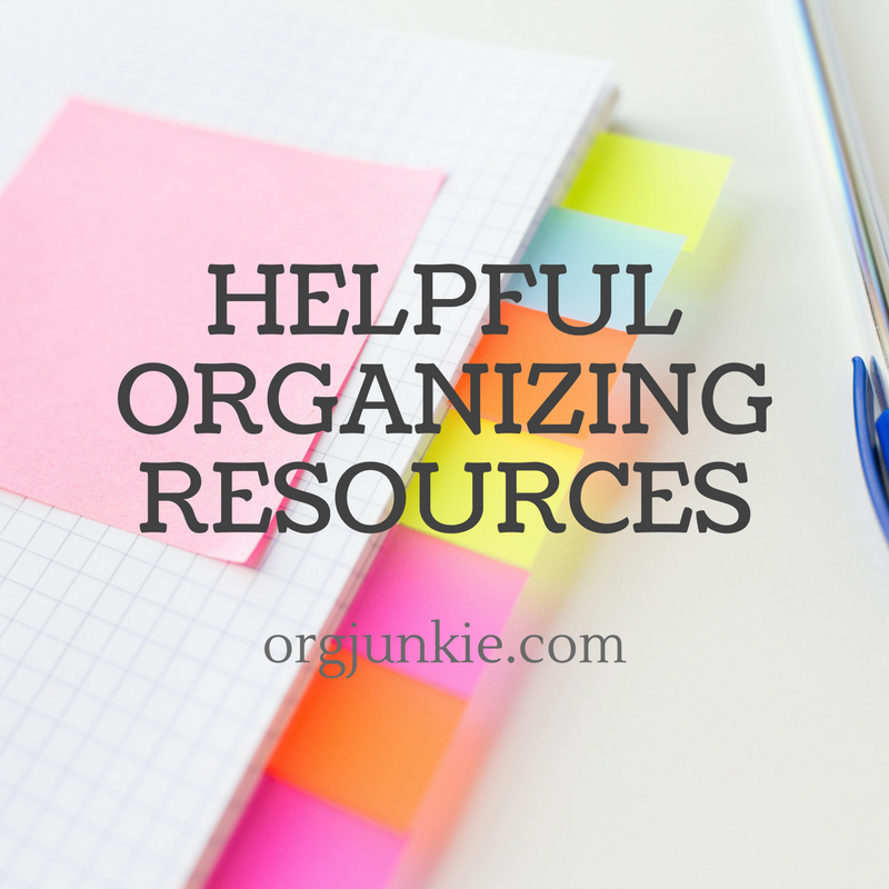 Helpful organizing resources and recap for the month of July 2017 to help you get organized at I'm an Organizing Junkie blog