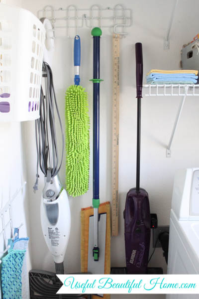 Organized Floor Cleaning Tools - easy and inexpensive