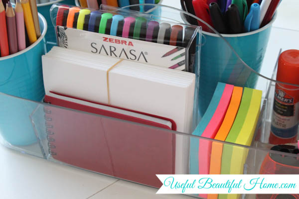 Small Organized Spaces: Simple Art and Office Caddy at I'm an Organizing Junkie blog