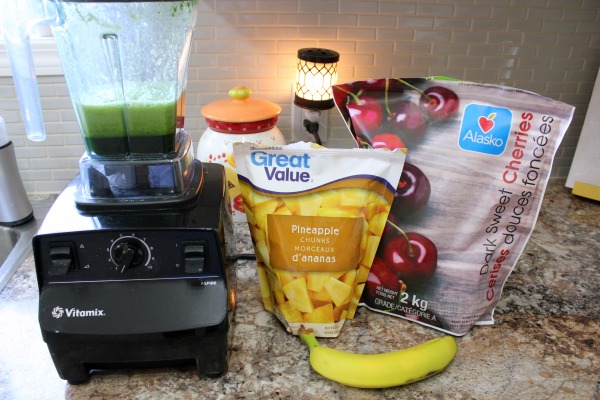 Dairy-Free & Delicious Cherry Pineapple Green Smoothie recipe at I'm an Organizing Junkie