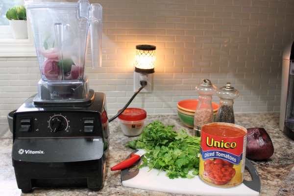 10 Minute Quick & Delicious Blender Salsa at I'm an Organizing Junkie