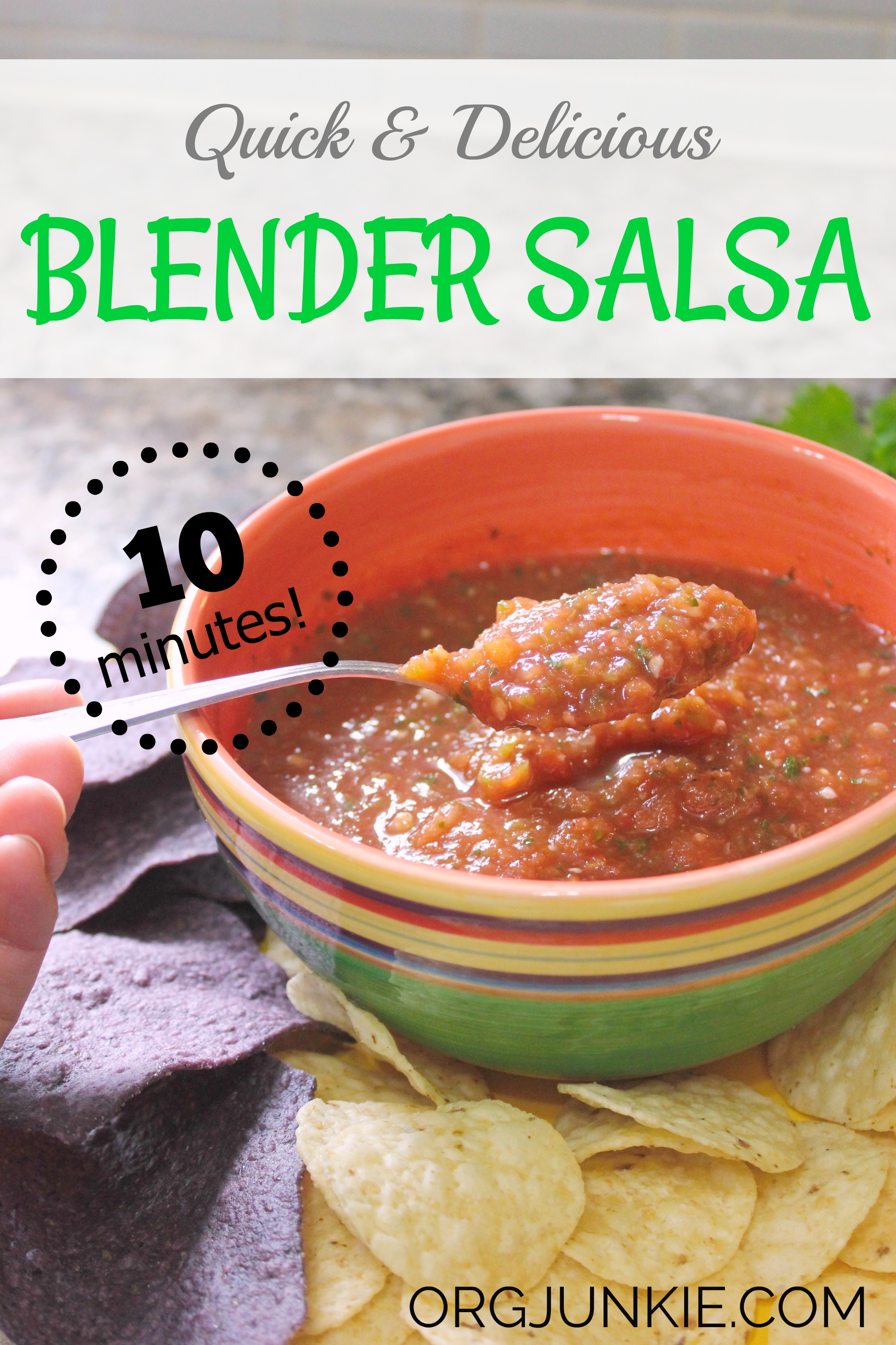 10 Minute Quick & Delicious Blender Salsa to Enjoy Anytime