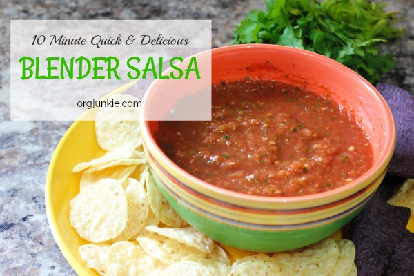 Homemade blender salsa