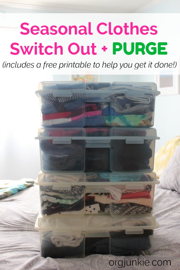 Seasonal Clothes Switch Out & Purge at I'm an Organizing Junkie blog