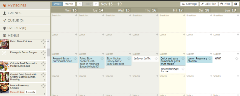Plan to Eat: The Easiest, No-Hassle Way to Menu Plan Each Week at I'm an Organizing Junkie blog