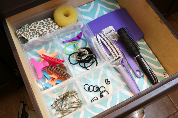 Bathroom Drawer Organizing: Hair Accessories Reorganization