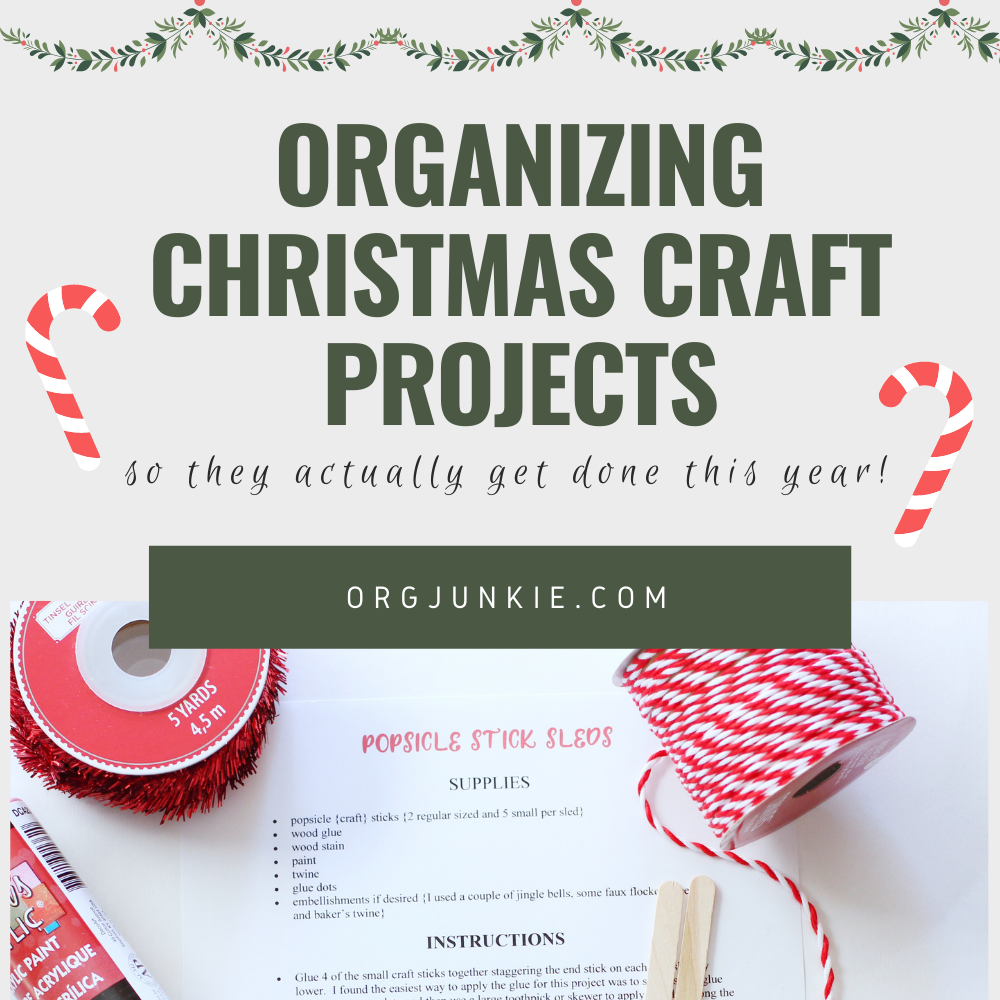 Organizing Christmas Craft Projects
