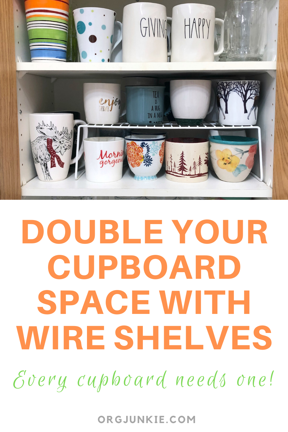 Double Your Cupboard Space with Wire Shelves
