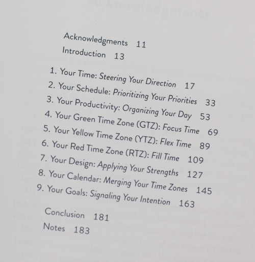 Take Back Your Time Table of Contents