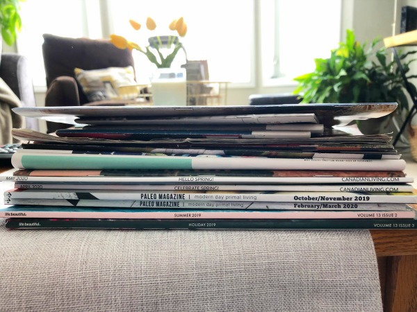 Catching Up with Org Junkie ~ How Life in Isolation is Really Going - magazines to read or declutter