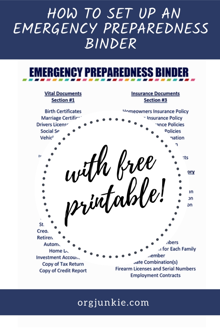 How to Set Up an Emergency Preparedness Binder and Free Printable