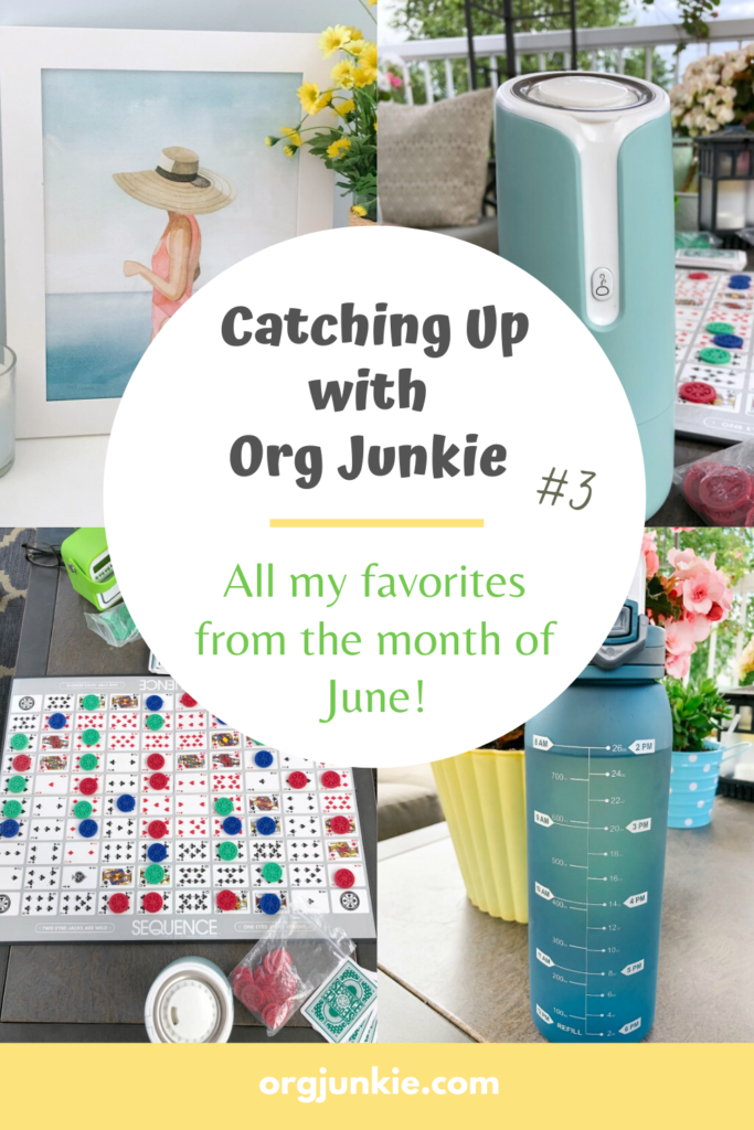 Catching Up with Org Junkie #3 ~ June 2020 Favorites and Silliness! at I'm an Organizing Junkie blog