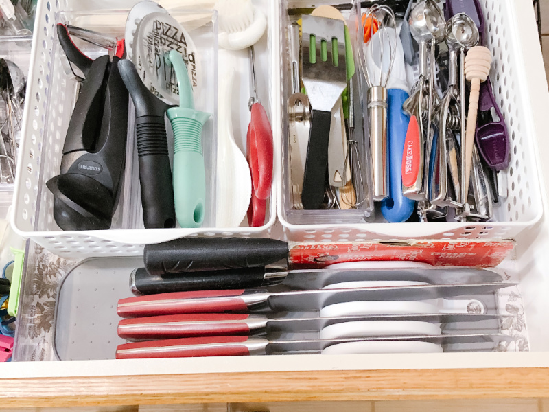 organized utensil drawer