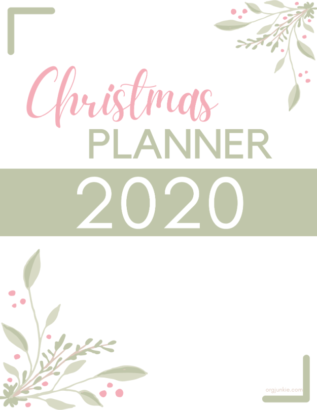 2020 Christmas Planner at I'm an Organizing Junkie blog