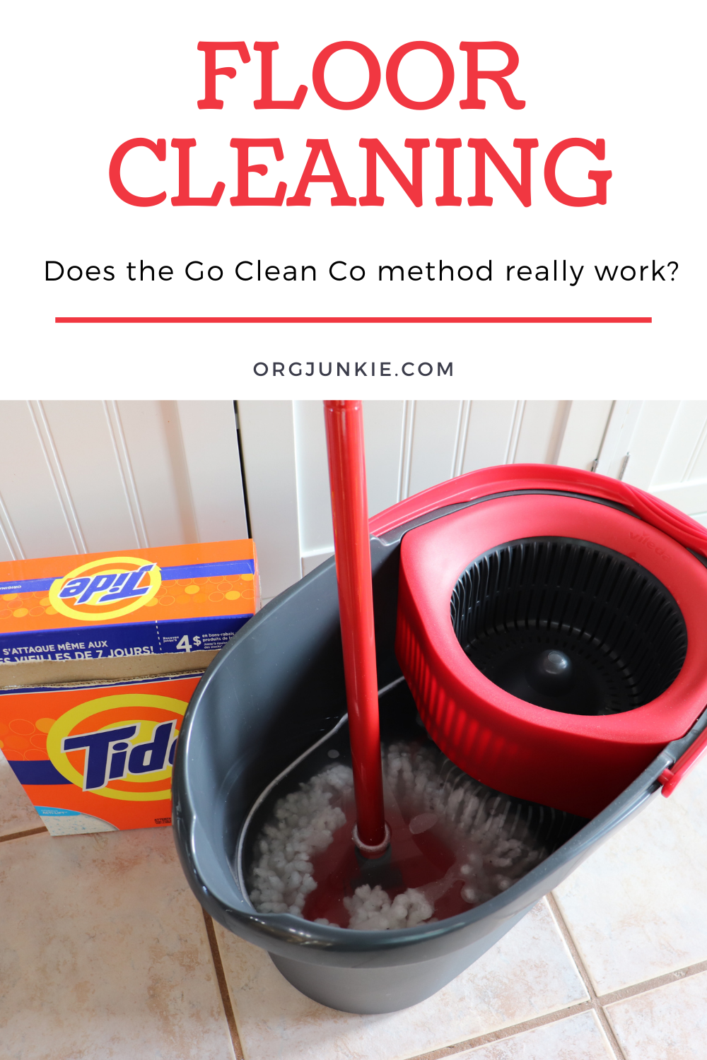 My Experiment with the Go Clean Co Floor Cleaning Method at I'm an Organizing Junkie blog