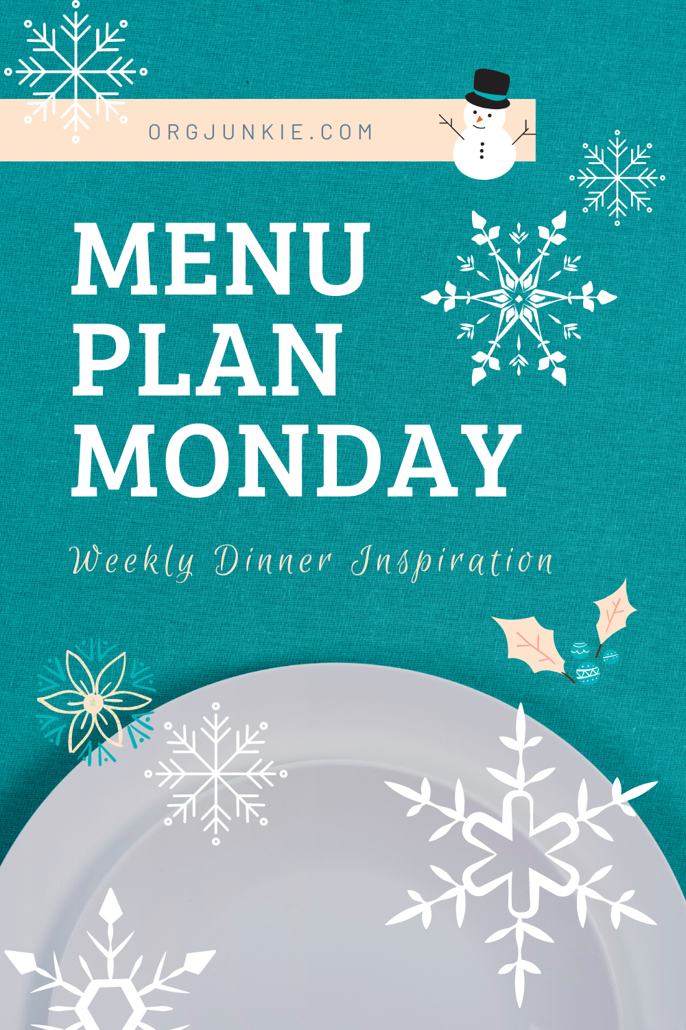 Menu Plan Monday for the week of Jan 18/21 ~ Weekly Dinner Inspiration to help you get dinner on the table with less stress and chaos